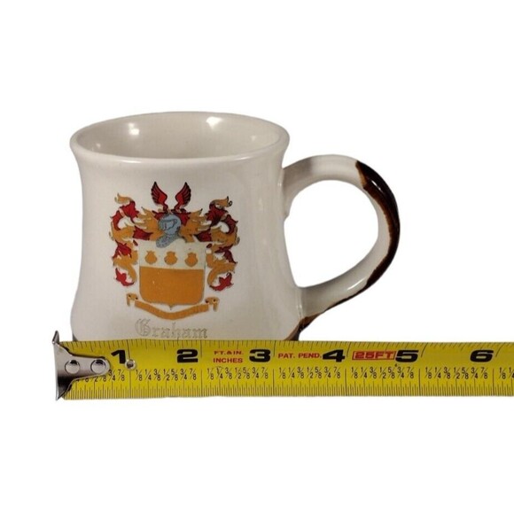 Vintage Family Crest Coat Of Arms Stoneware Coffee Tea Mug Brown READ - Picture 6 of 8